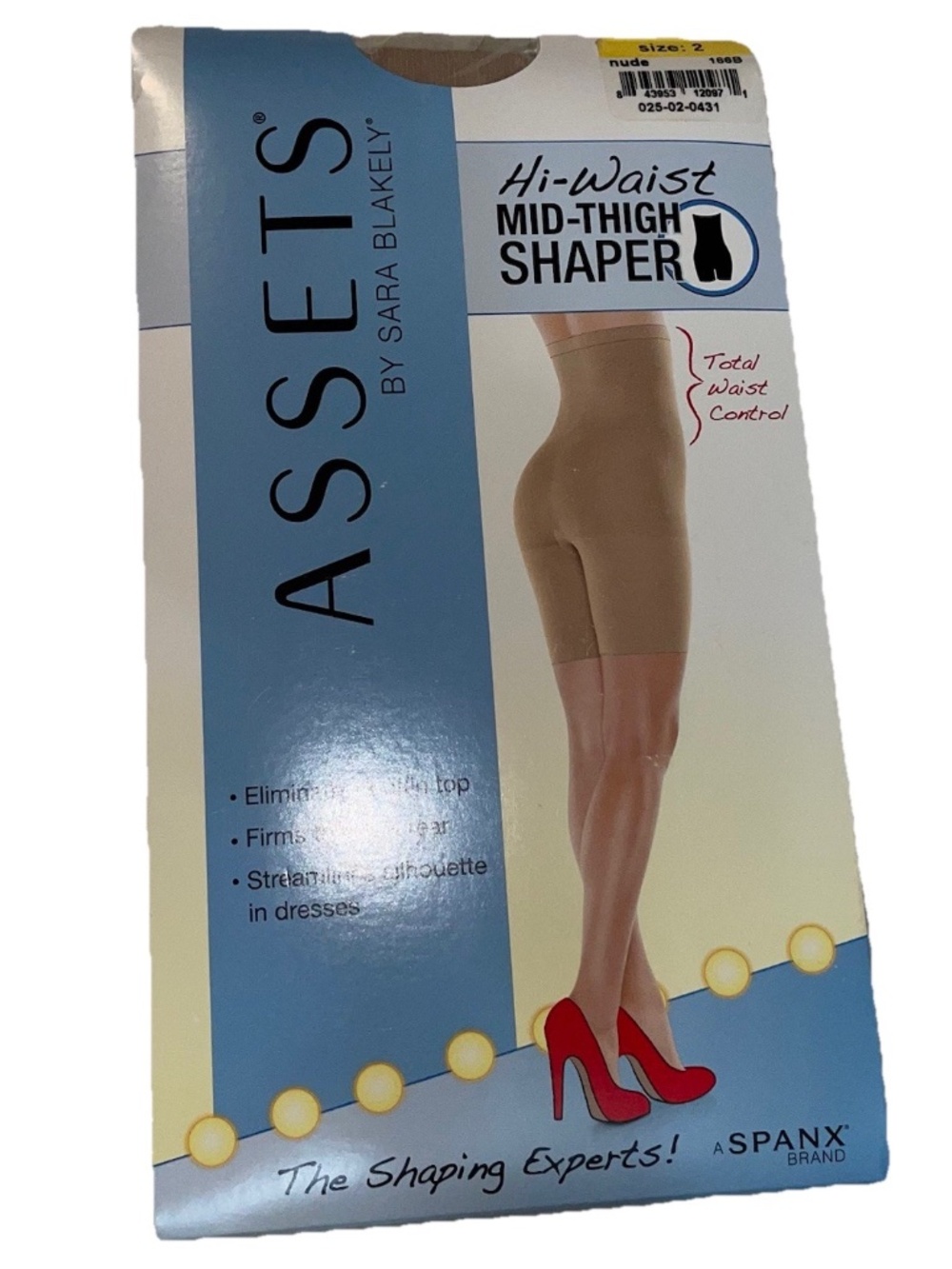 SPANX Love Your Assets Shaper Size 2 Nude High Waist Mid Thigh NEW